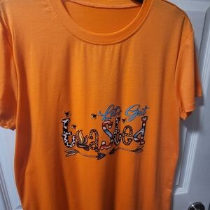 Orange Kids Shirt with Fun Graphic